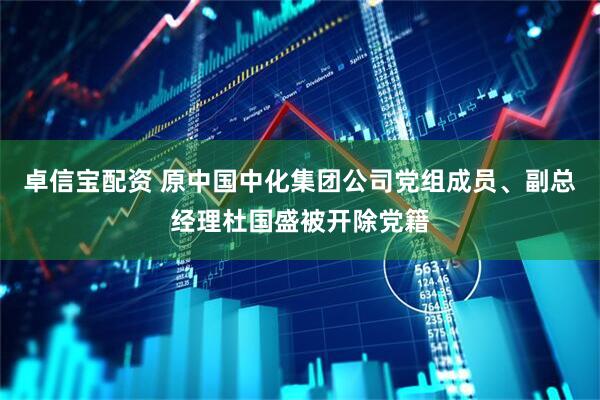 卓信宝配资 原中国中化集团公司党组成员、副总经理杜国盛被开除党籍
