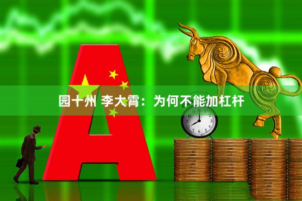 园十州 李大霄：为何不能加杠杆