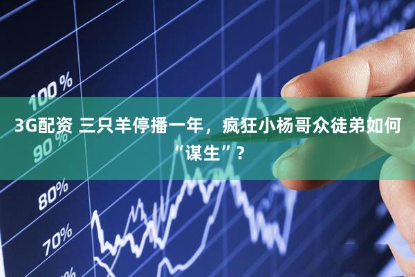 3G配资 三只羊停播一年，疯狂小杨哥众徒弟如何“谋生”？