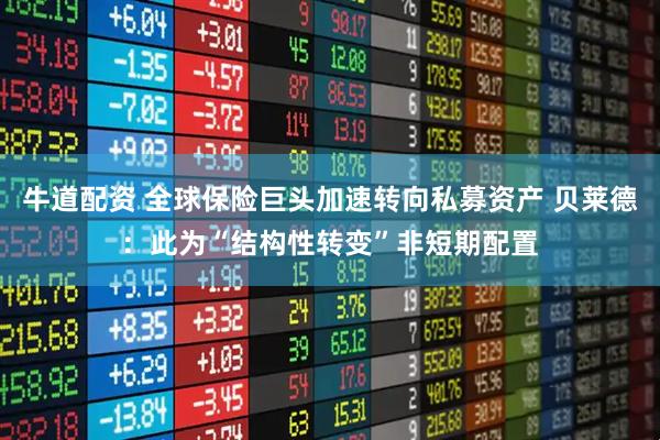 牛道配资 全球保险巨头加速转向私募资产 贝莱德：此为“结构性转变”非短期配置